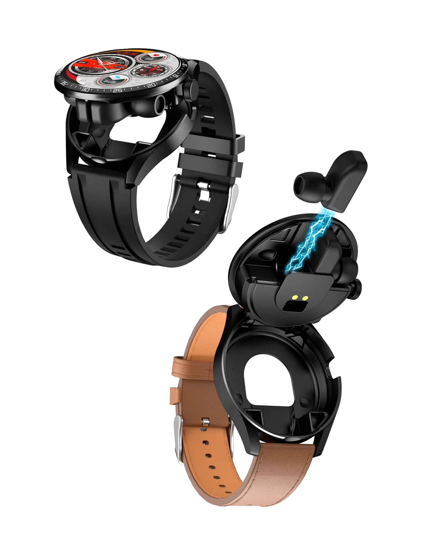 2 in 1 hifi wireless earphone men smart watch