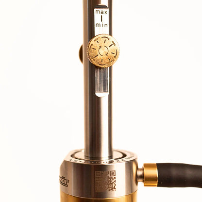 E38 Kompressor Plus Gold Hookah - Stainless Steel & Titanium Fusion