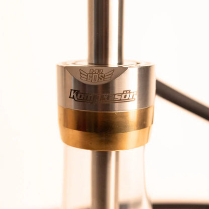 E38 Kompressor Plus Gold Hookah - Stainless Steel & Titanium Fusion